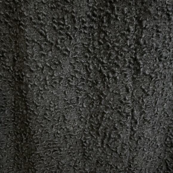 CC COLLECT Women's XS Black Boucle Wool Blazer Jacket Double Brass Buttons Chic - Picture 14 of 15